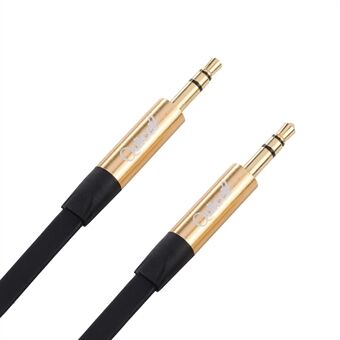 QUILCELL 1 m lydforlengelseskabel Gullbelagt 3,5 mm Jack Hann til Hann Aux-kabel