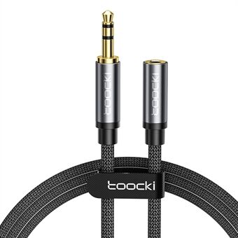 TOOCKI TQ-YP06 1m Hodetelefonforlengelseskabel 3.5mm Hann til Hunn Aux Adapter HiFi Lyd Stereo Forlengelseskabel