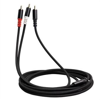 3704 1m RCA hann til dobbel RCA hann Y-form splitter kabel mixer forsterker lydkort lydledning