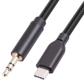 TY35bk HiFi USB-C til 3,5 mm Audio Aux Jack-kabel Hodetelefon Stereoledning Kompatibel med Type-C-enheter, 2m