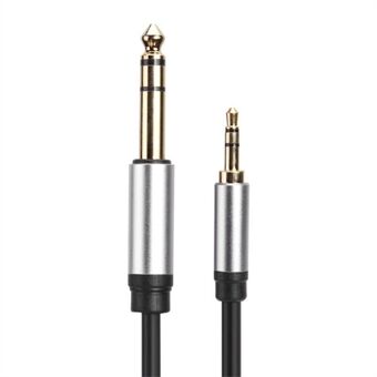 3M Stereo Aux-kabel 3,5 mm Hann til 6,35 mm Hann TRS Jack Aux-konverteringsledning for mikserforsterker