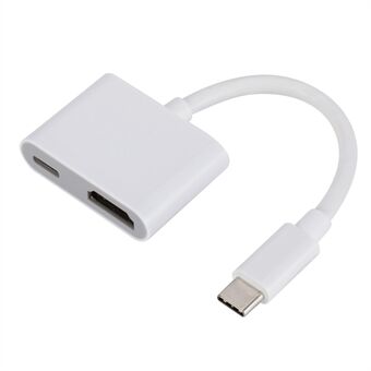 H9 USB C til HD Mini Adapter med PD ladingsport for iPhone 15 HDTV Projektor Skjerm