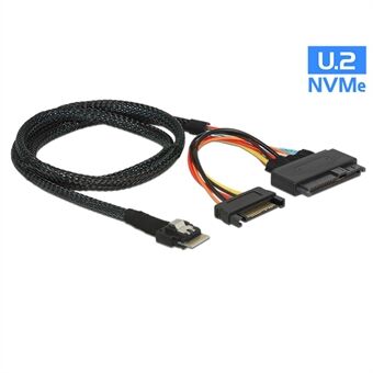 U.2 U2 SFF-8639 til Slim SAS SFF-8654 4i NVME PCIe SSD-kabel for hovedkort Intel SSD 750 p3600 p3700 M.2