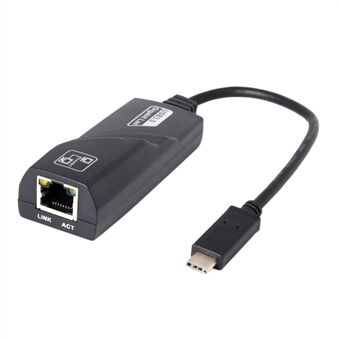 CY UC-064 Type-C Hann til 1000Mbps Gigabit Ethernet Nettverks LAN Adapter for Laptop - Svart