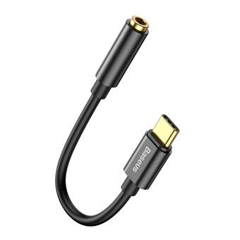 BASEUS L54 Type-C hann til 3,5 mm hunn adapterkabel Mini bærbar Hi-Fi lydomformerledning kompatibel med Type-C / 3,5 mm porter