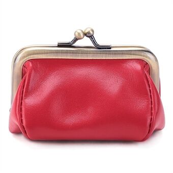 K095 Retro håndlaget myntveske Clutch pengeveske Topplag kuskinn kvinner jente lommebok