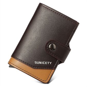 SUNICETY RFID blokkerende lommebok ID-kortholder Veske Kredittkortveske Auto Pop-Up Design