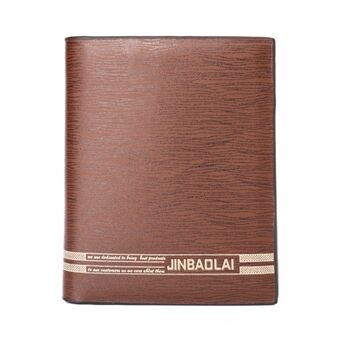JINBAOLAI Multipurpose PU Leather Vintage Tri-fold kort lommebok for menn