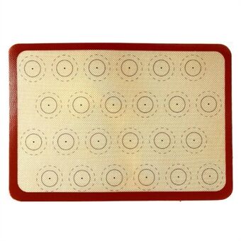 Gjenbrukbar Macaron Silikon Baking Mat 24 Ringer Non-Stick Ovn Baking Sheet, Rund Kant / 29.5x42cm (BPA-fri, ikke FDA-sertifisert)