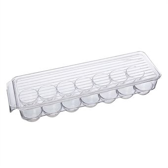 TY-0644 14-Slot Egg Container Klar PET Kjøleskap Oppbevaringsboks Holder (Ingen FDA-sertifikat, BPA-fri)