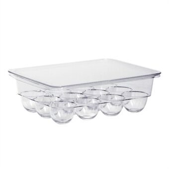 TY-0643 12-Sporings Hjemme Kjøleskap Egg Beholder Egg Organizer Holder Brikke (Ingen FDA-sertifikat, BPA-fri)