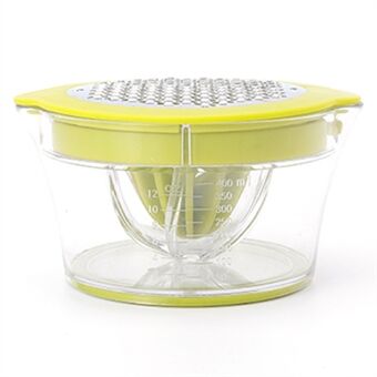 MYJ Manuell Juicer Hvitløk Grater Multifunksjonell Håndpresser for Frukt med 400 ml Målebeger (BPA-fri, Ingen FDA-sertifikat) - Grønn