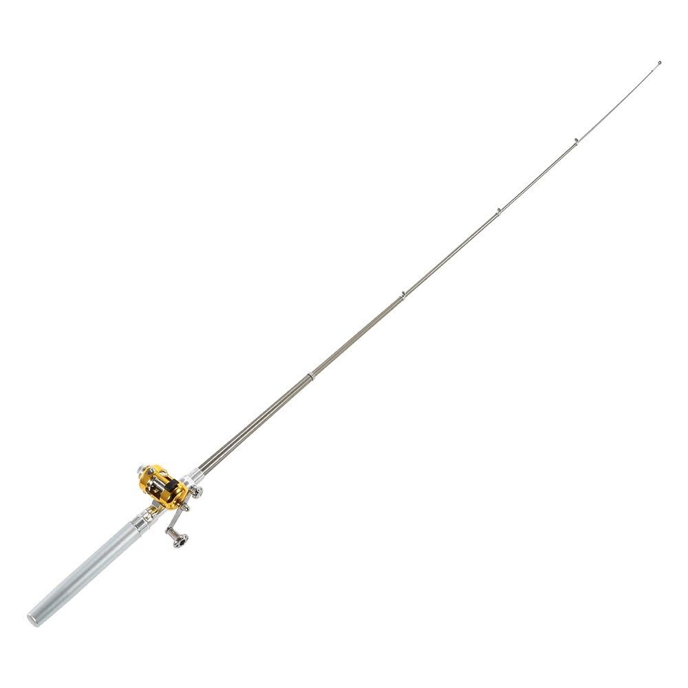 Pen Fishing Rod and Reel Combo Set Mini Telescopic Pocket Fishing Rod  Spinning Reel Fishing Line Soft Lures Baits Jig Hooks