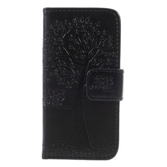 Imprint Tree Owl Magnetic Wallet PU- Stand for iPhone 5 / 5s / SE