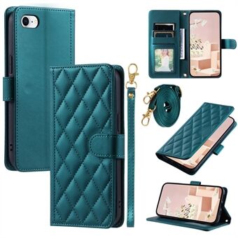 For iPhone 6 / 6s / 7 / 8 / SE (2020) / SE (2022) Case PU Leather Wallet Cover med 2 Remmer