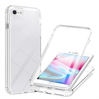 Transparent Gradient Color TPU-deksel + PC-ramme + PET-skjermbeskytter Telefonveske Shell for iPhone 6s / 7/8 / SE (2. generasjon)