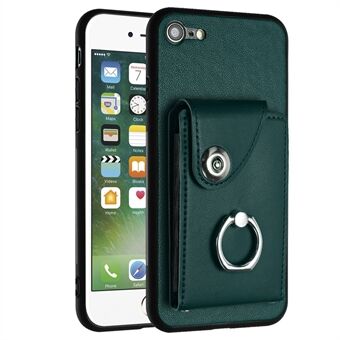 YB Leather Coating-serien-7 til iPhone 7 / 8 / SE (2020) / SE (2022) Etui med kortspor Kickstand-telefondeksel