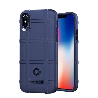 For iPhone X/10 5,8 tommer Robust Shield-serien myk silikon støtdemping matt mobiltelefonveske-tilbehør.