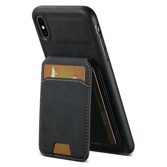 SUTENI H02 for iPhone X / XS 5.8 tommer Litchi tekstur-etui i PU-skinn + TPU-telefondeksel med vertikal flip.