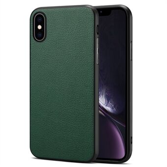 For iPhone XS 5.8 tommer / X Bakdeksel PC + TPU + PU Lær Kalv Tekstur Smartphone-deksel