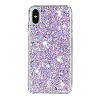 For iPhone X / XS Max Mobiltelefon Deksel Gnister Epoxy Støtsikkert TPU Case