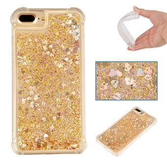 Drop-proof Dynamic Glitter Paljetter Liquid Quicksand TPU-deksel for iPhone 8 Plus/ 7 Plus/ 6s Plus/ 6 Plus