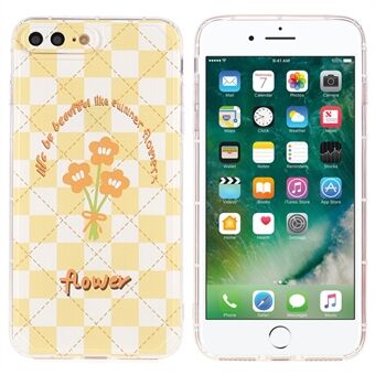 For iPhone 7 Plus/ 8 Plus 5,5 tommers stilig mønstertrykt Airbag Anti-fall Myk TPU mobiltelefonveske