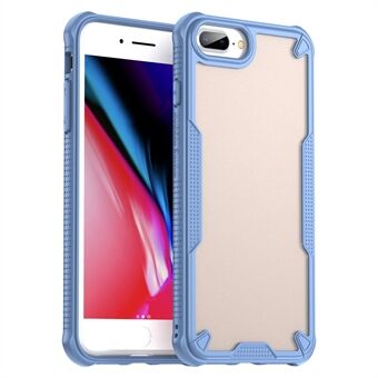 For iPhone 8 Plus / 7 Plus Etui PC+TPU Halvtransparent Frostet Finish Beskyttende Telefondeksel