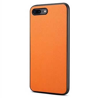 For iPhone 7 Plus / 8 Plus-etui i kalveskinn tekstur, PU + PC + TPU beskyttende telefondeksel.