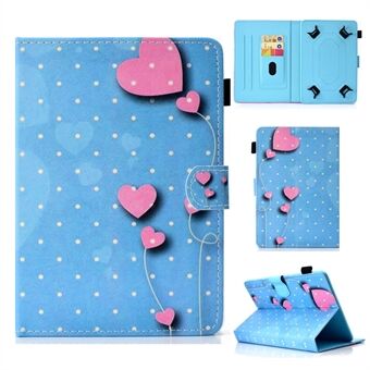 Patterned 10-inch Tablet Universal PU Leather Wallet Mobile Phone Cover for iPad 9.7 (2018) / Lenovo Tab 4 10 Plus etc