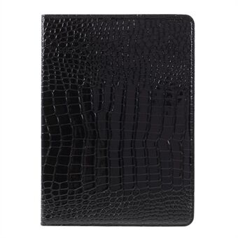 Crocodile Texture Leather Lommebokbrakettveske for iPad Air 2 / Air / 9.7 (2017) (2018) - Svart