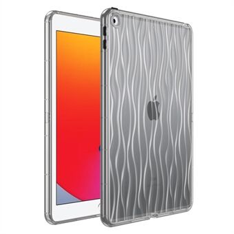 Mykt TPU-deksel for iPad 9,7-tommers (2017) / (2018) Wave Texture Transparent beskyttelsesveske for nettbrett