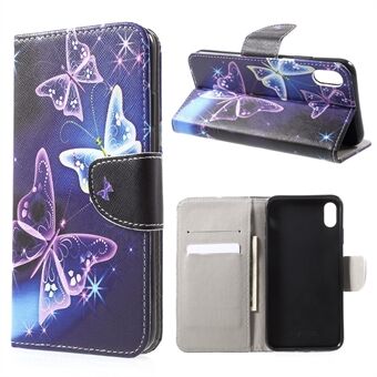 Stand Lommebokstativ PU-skinnbeskytter for iPhone XR 6,1 tommer