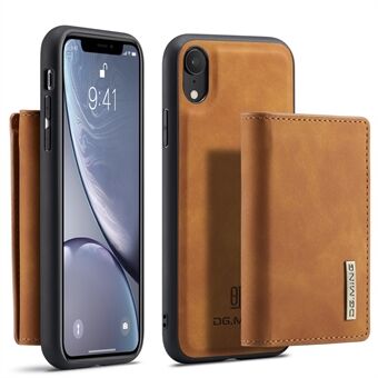 DG.MING M1-serien telefonskall hybridetui med stativ og magnetisk lommebok for iPhone XR 6,1 tommer