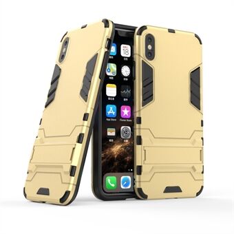 Hybriddeksel i plast + TPU med støtte for iPhone XS Max 6,5 tommer