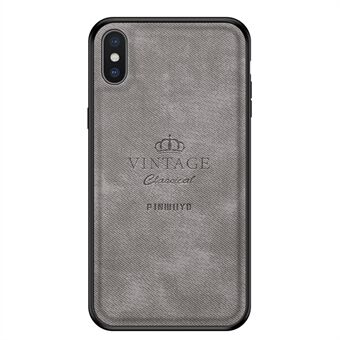 PINWUYO Slim PU-skinnbelagt myk TPU + Hard PC Hybrid-beskyttelsesveske for iPhone XS Max 6,5 tommer