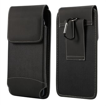 6,5 tommers Universal slitesterkt Oxford Cloth Phone Case-veske med belteklips for iPhone Samsung Huawei Etc. - Svart