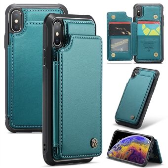 CASEME C22-serien for iPhone XS Max 6,5 tommer. Dekselet er laget av PU+TPU-materiale og har RFID-blokkering for telefonen.