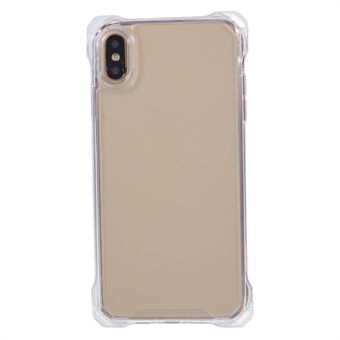 For iPhone XS Max-etui, TPU-ramme, gjennomsiktig akrylbakdeksel for telefonen.