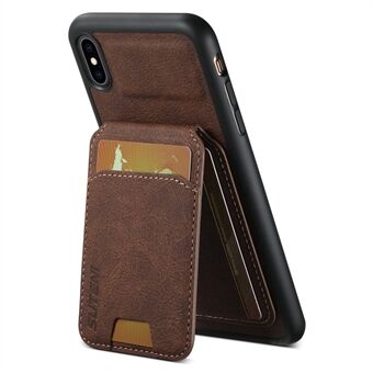 SUTENI H02 for iPhone XS Max 6.5 tommer Lærveske Litchi tekstur Kortholdere Mobiltelefon Skall