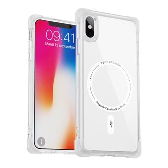 YSM Forsterkede Hjørner Serie for iPhone XS Max 6.5 tommers Etui Kompatibel med MagSafe Slim-Fit TPU+akryl Skall