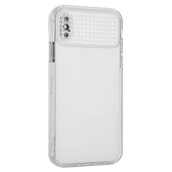 For iPhone XS Max 6,5 tommer gjennomsiktig etui Anti-fall TPU Rhinestone-dekorert smarttelefondeksel.