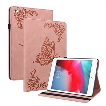 Støtsikkert, lett nettbrettdeksel påtrykt sommerfuglblomst PU- Stand kort-kortholder for iPad Mini / iPad Mini 2 / iPad mini 3 / iPad mini 4 / iPad mini (2019) 7,9 tommer