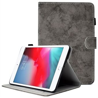 For iPad mini (2019) 7,9 tommer / iPad mini Stand Cloth Texture PU-skinn nettbrettetui Ensfarget magnetisk lås Stativkortholderdeksel