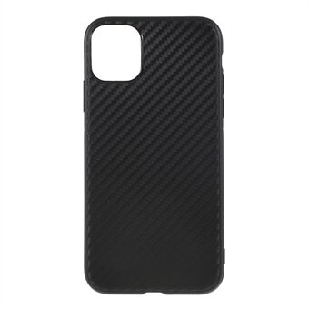 Carbon Fiber TPU Mobiltelefon Shell Deksel for iPhone 11 6,1 tommer (2019) - Svart