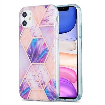 Marmormønster galvanisering IML IMD 2,0 mm TPU telefondeksel for iPhone 11 6,1 tommer