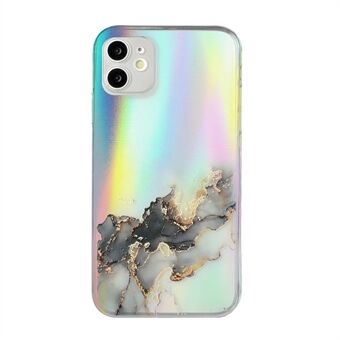 Preget marmormønster laserdesign TPU telefon beskyttende bakdeksel for iPhone 11 6,1 tommer