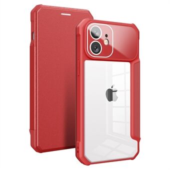 For iPhone 11 6.1 inch PU Leather Stand Card Slot Business Case TPU+PC Magnetic Absorption Full Protective Phone Cover