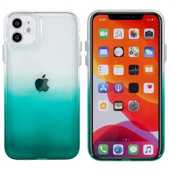 Gradient TPU-telefondeksel for iPhone 11 6,1 tommer, fallsikre galvaniseringsknapper bakdeksel