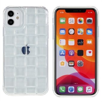 For iPhone 11 6,1 tommer Anti-fall forsterkede hjørner Bakveske Vevd tekstur Myk TPU-telefonbeskyttelsesdeksel